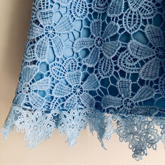 Rare Editions Lace and Illusions Blue Big Girl’s Dress Size 10 - Picture 5 of 12